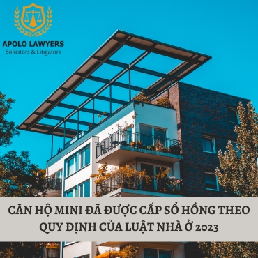 Căn hộ mini đã được cấp sổ hồng theo quy định của Luật Nhà ở 2023