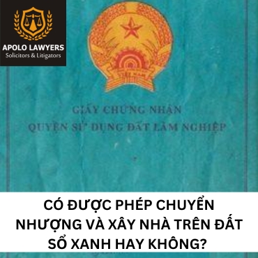Có được phép chuyển nhượng và xây nhà trên đất sổ xanh hay không? 